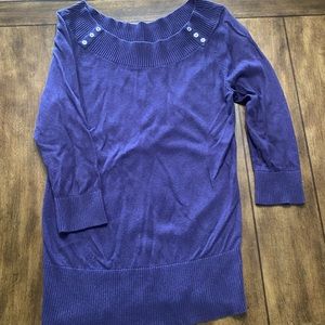 Woman’s New York and Company 3/4 Sleeve Sweater Sz M